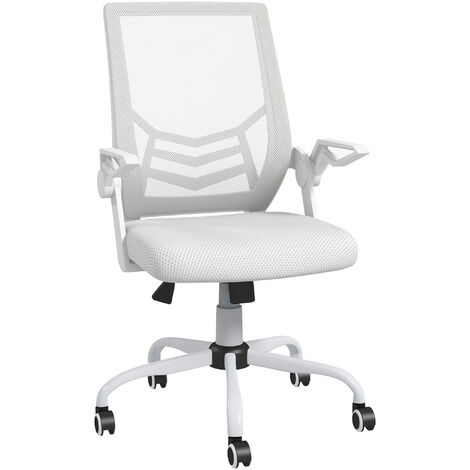Vinsetto Mesh Swivel Office Chair Task Computer Chair w/ Lumbar Support White (1/5)