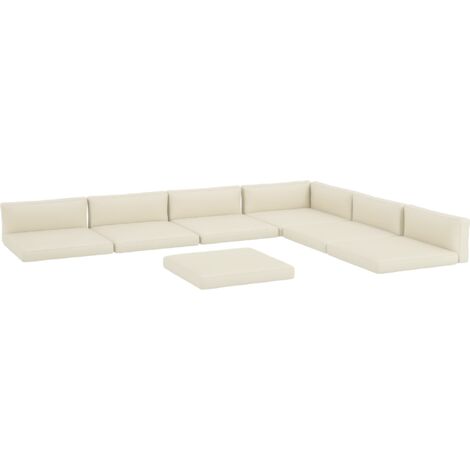 Outsunny Replacement Cushions for Outdoor Furniture Garden Seat Cushion Pad Cream White