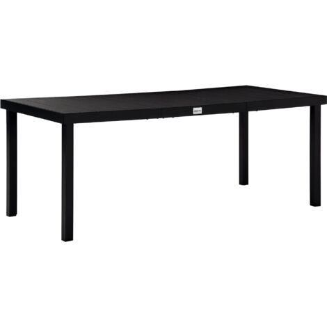 Outsunny Garden Dining Table for 8, Aluminium Frame for Patio, Black
