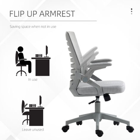 Vinsetto Mesh Office Chair Home Swivel Task Chair w/ Lumbar Support