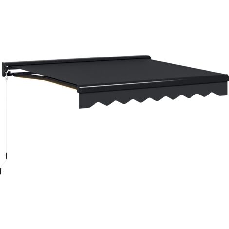 Outsunny Electric Awning with LED Light, Sun Canopies for Patio 2.5 x 2m