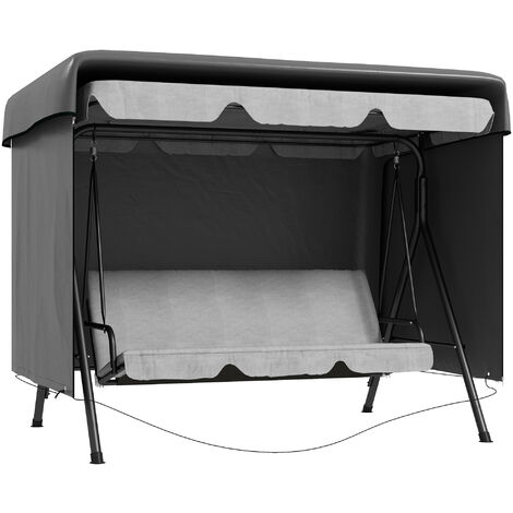 Outsunny Patio Swing Chair Cover Garden Furniture Protector 215x155x150cm Grey