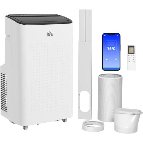 Homcom Portable Air Conditioner Unit With Wifi Smart App Btu