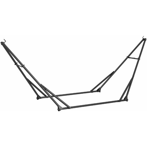 Outsunny Foldable Hammock Stand, 2 in 1 Hammock Net Stand, Hammock Chair Stand (1/5)