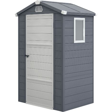 Outsunny 4 x 3ft Garden Shed Storage with Foundation Kit and Vents 4 x 3ft