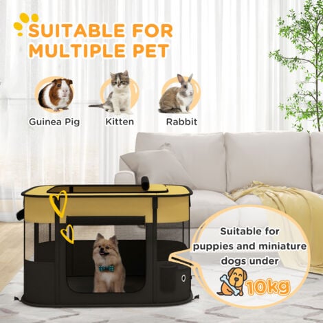 PawHut Portable Dog Pen for Puppies, Rabbits, Kittens, Guinea Pigs M