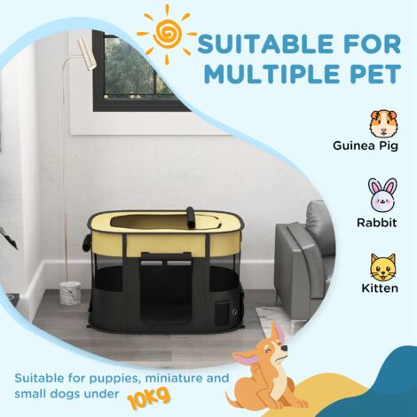 PawHut Portable Dog Pen for Puppies, Rabbits, Kittens, Guinea Pigs L