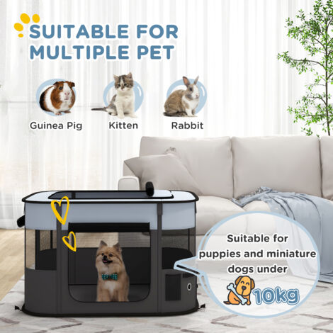 PawHut Portable Dog Pen for Puppies, Rabbits, Kittens, Guinea Pigs L