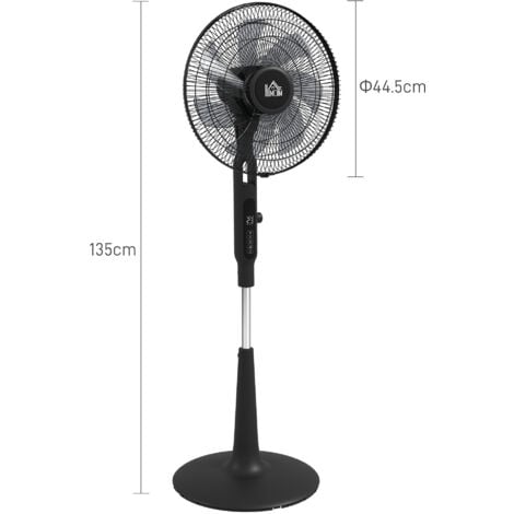 HOMCOM Standing Fan with 75 Degree Oscillation Mosquito Repellent Function