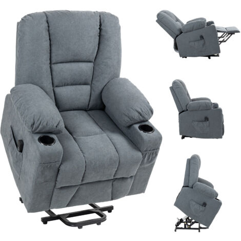 HOMCOM Riser and Recliner Chair w/ Remote, Lift Chair for Elderly Grey