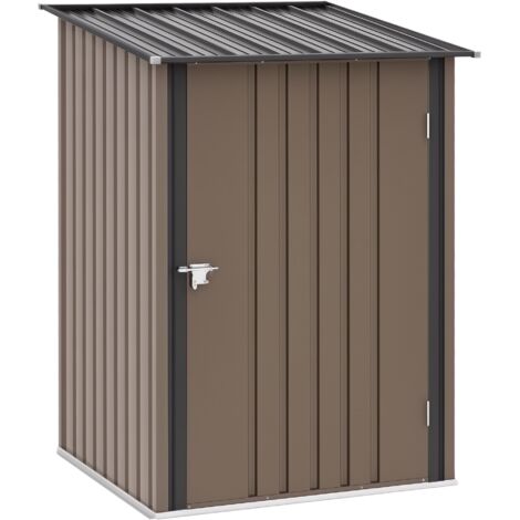 Outsunny 3.3ft x 3.4ft Outdoor Storage Shed Steel Garden Shed w/ Lockable Door