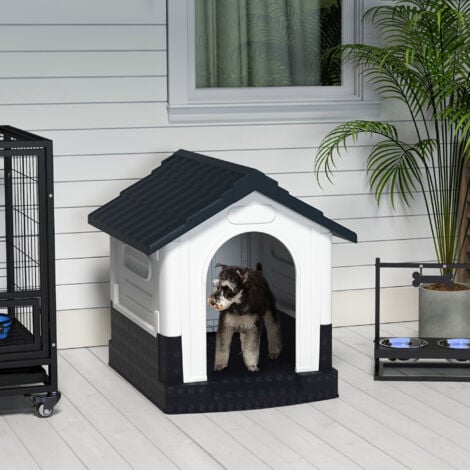 PawHut Dog Kennel for Outside, for XS and S Dogs, 80 x 69 x 76cm Grey
