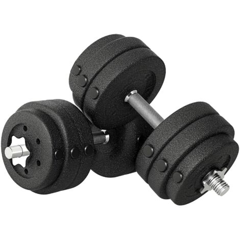 HOMCOM 30KG Adjustable Dumbbells Weight Set Hand Weight for Body Fitness