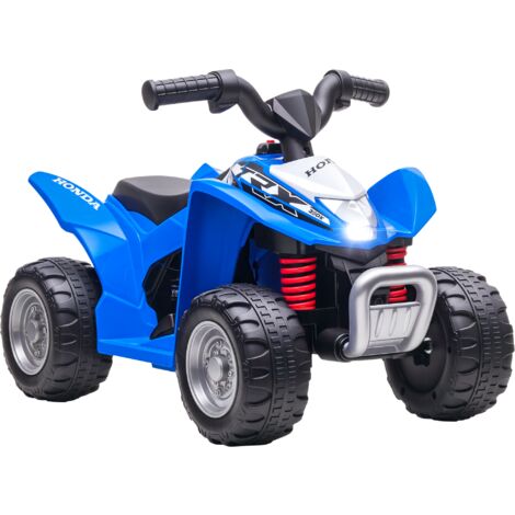 AIYAPLAY Honda Licensed Kids Quad Bike, 6V Electric Ride on ATV Toy for 1.5-3 Years Blue