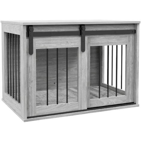 PawHut Dog Crate Furniture, Dog House Furniture Style, Dog Kennel with Removable Cushion for Indoor Use XL