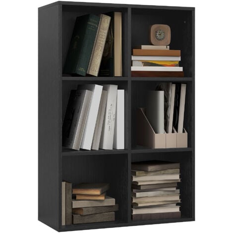 HOMCOM Cubic Cabinet Bookcase Storage Shelves for Home Office Black