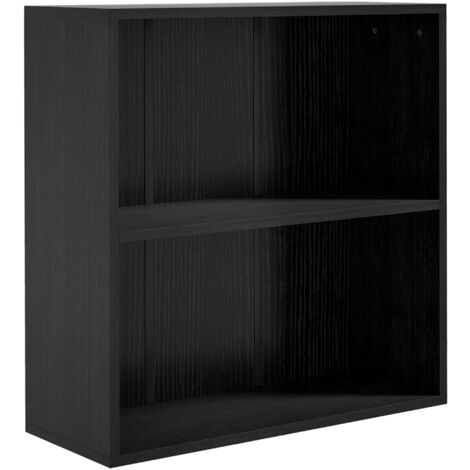HOMCOM Bookshelf Display Storage Shelf with 2 Compartments for Study Black (1/5)