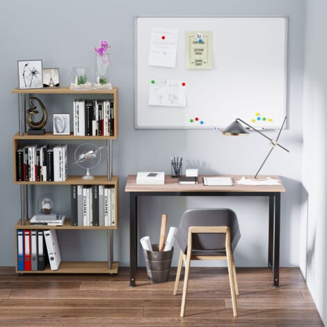 HOMCOM Computer Desk Dining Table Writing Table with Metal Frame Black