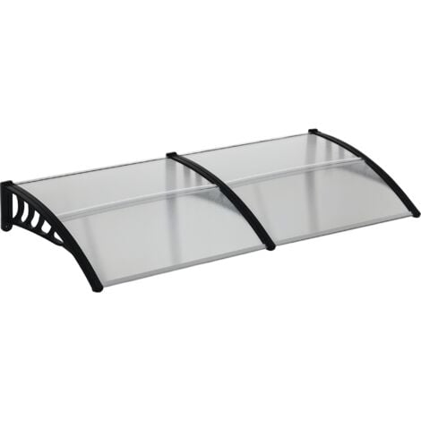 Outsunny Door Canopy Outdoor Awning Rain Shelter for Window Porch, Clear