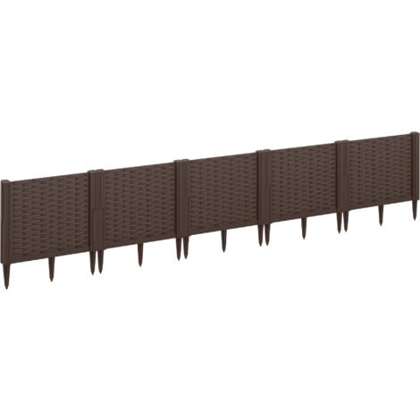 Outsunny Plastic Planter Box Kit, Modular Raised Bed for Flowers, Herbs