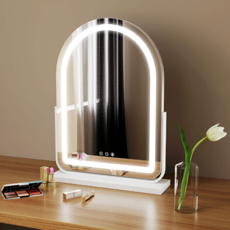 HOMCOM Vanity Mirror with Light, 3 Colour, 360 Degree Rotation, Touch Screen (1/5)