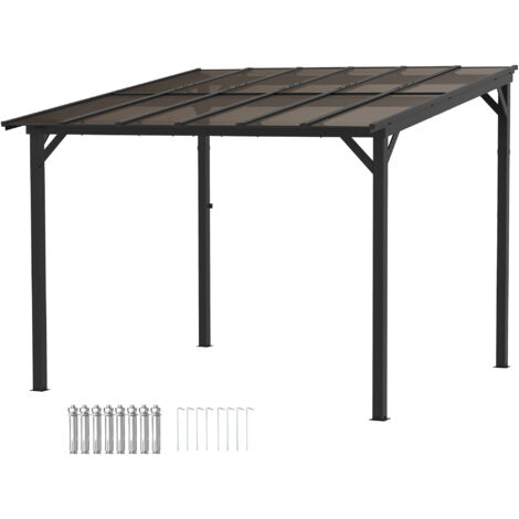 3 x 3(m) Pergola Kit Gazebo with UPF 50+ and Waterproof Polycarbonate Roof