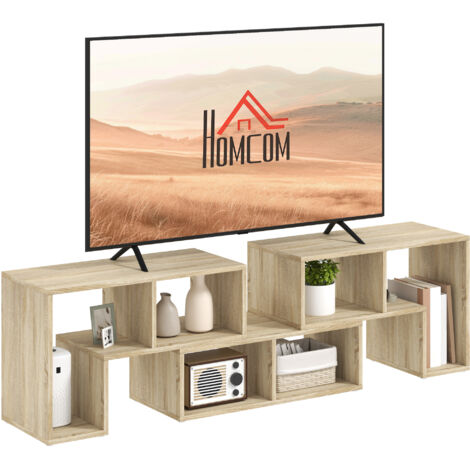HOMCOM TV Unit for TVs up to 75 Inches, Free Combination TV Stand, Grey (1/5)