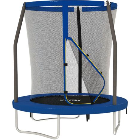 SPORTNOW 6ft Outdoor Trampoline with Safety Enclosure Net, Blue