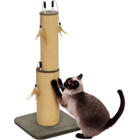 Designer Cat Scratching Post PawHut Cat Scratch Post 2-in-1 With