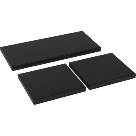 Outsunny 3PCs Rattan Garden Seat Cushions Pads for Patio Furniture Black