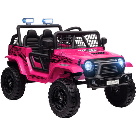 AIYAPLAY Kids Ride On Car, 12V Electric Truck w/ Suspension, Pink (1/5)