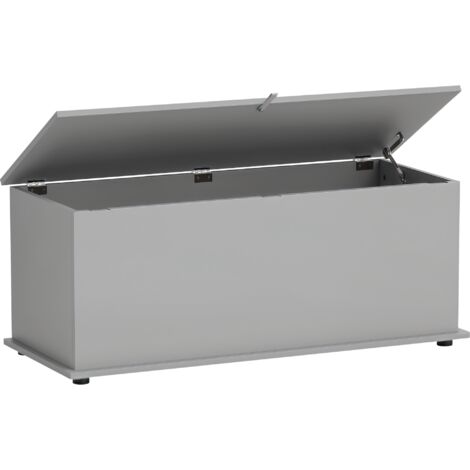 Storage Box Chest With Lid Ottoman Storage Keepsake Cabinet Chipboard Grey