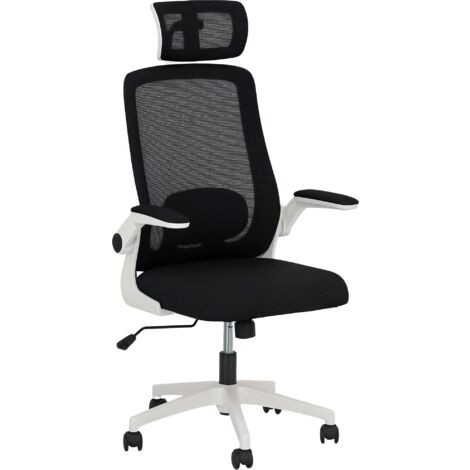 HOMCOM Executive Mesh Office Chair with Headrest, Lumbar Support, Black