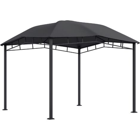 Outsunny 3x3(m) Outdoor Patio Gazebo Pavilion Canopy Tent Steel Frame Grey