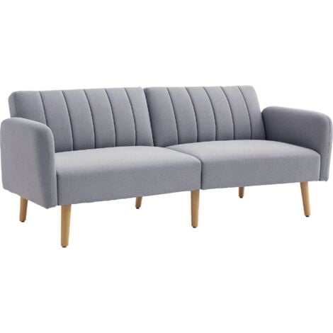 HOMCOM 3 Seater Sofa Bed w/ Adjustable Backrest for Living Room, Guest Room