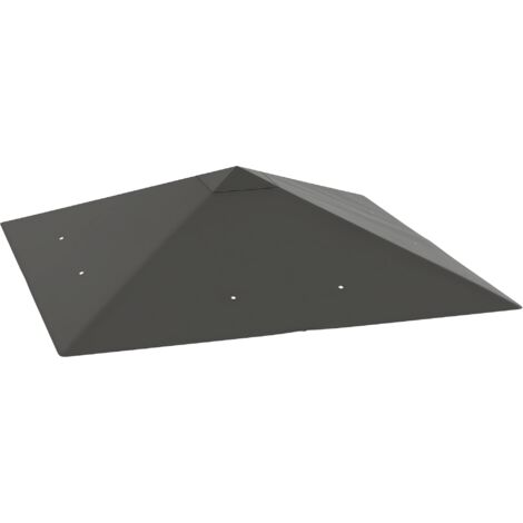 Outsunny 3 x 3(m) Gazebo Canopy Replacement Cover with Drain Holes, Grey