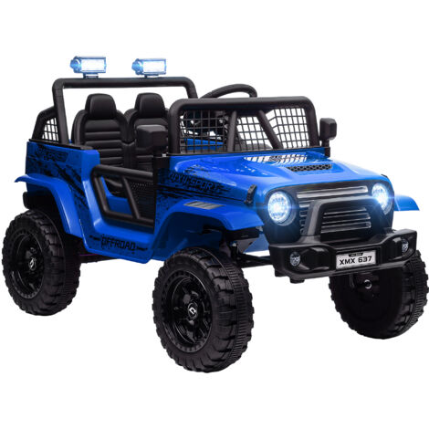 AIYAPLAY Kids Ride On Car, 12V Electric Truck w/ Suspension, Blue (1/5)
