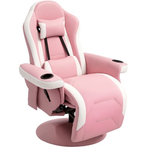 HOMCOM Manual Recliner Armchair PU Sofa Chair with Footrest and Reclining (1/5)