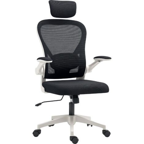 HOMCOM Ergonomic Mesh Office Chair with Headrest, Lumbar Support, Black (1/5)