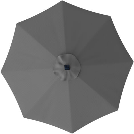 Outsunny UPF 50+ Replacement Parasol Canopy Parasol Cover Replacement, Grey