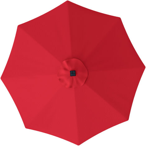 Outsunny UPF 50+ Replacement Parasol Canopy Parasol Cover Replacement, Red