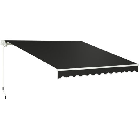 Outsunny 2.95 x 2.5m Canopy Sun Shade Shelter with Crank Handle, Black (1/5)
