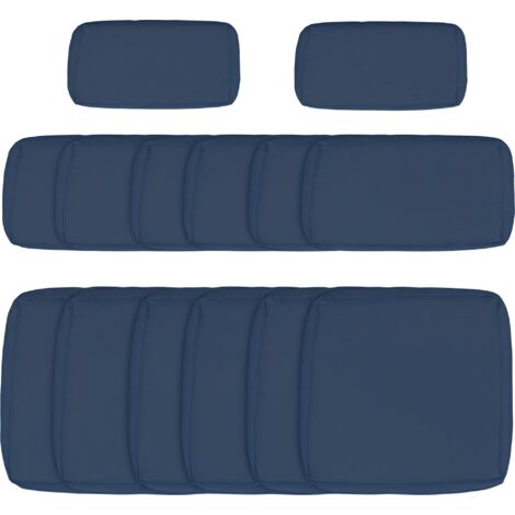 Outsunny Garden Rattan Sofa Set Polyester Cover Replacement No Cushion Blue
