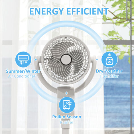 HOMCOM Pedestal Fan, Air Circulation Fan with Oscillating, Tilt, for Home
