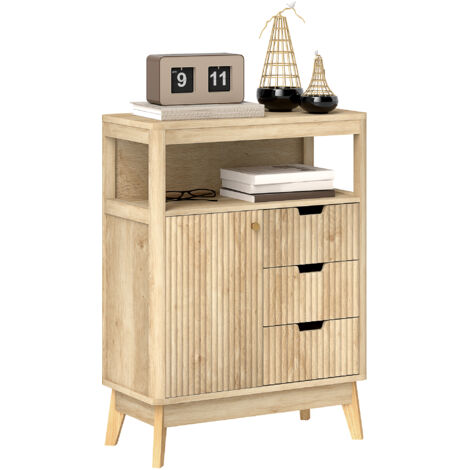 HOMCOM Modern Sideboard Storage Cabinet for Living Room Dining Room Bedroom (1/5)