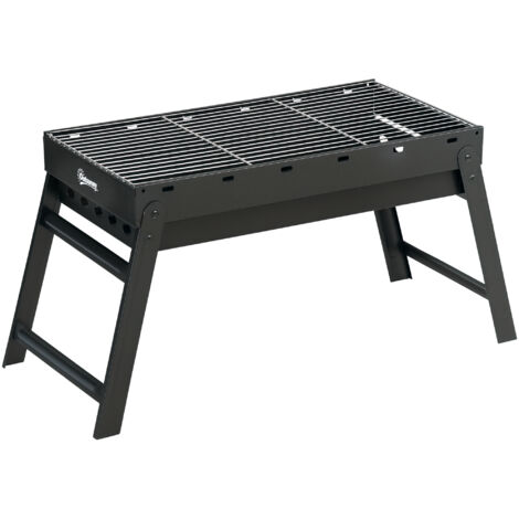 Outsunny Portable Barbecue Charcoal Grill with Pull-Out Charcoal Basin (1/5)