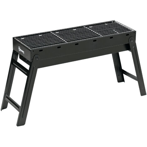 Outsunny Portable Barbecue Charcoal Grill with Pull-Out Charcoal Basin