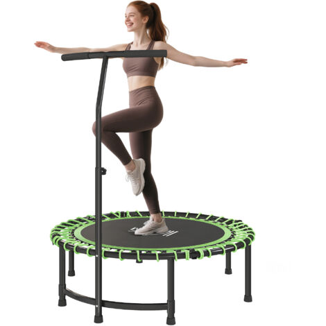 HOMCOM Trampoline Outdoor Bouncer Jumper Adjustable Handle, Green