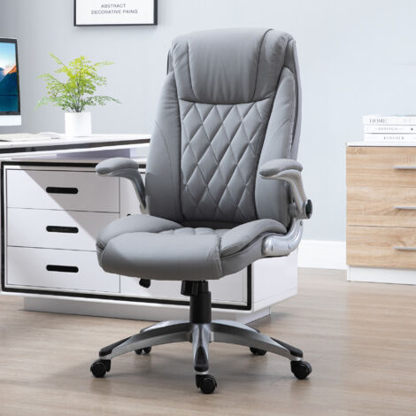 Vinsetto High Back Executive Office Chair Home Swivel Grey