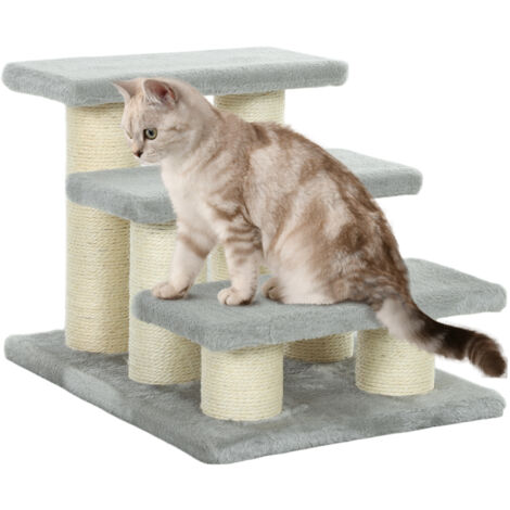 PawHut Cat Steps 3 Stairs Deluxe Pet Portable Easy Climb Assistance Lightweight